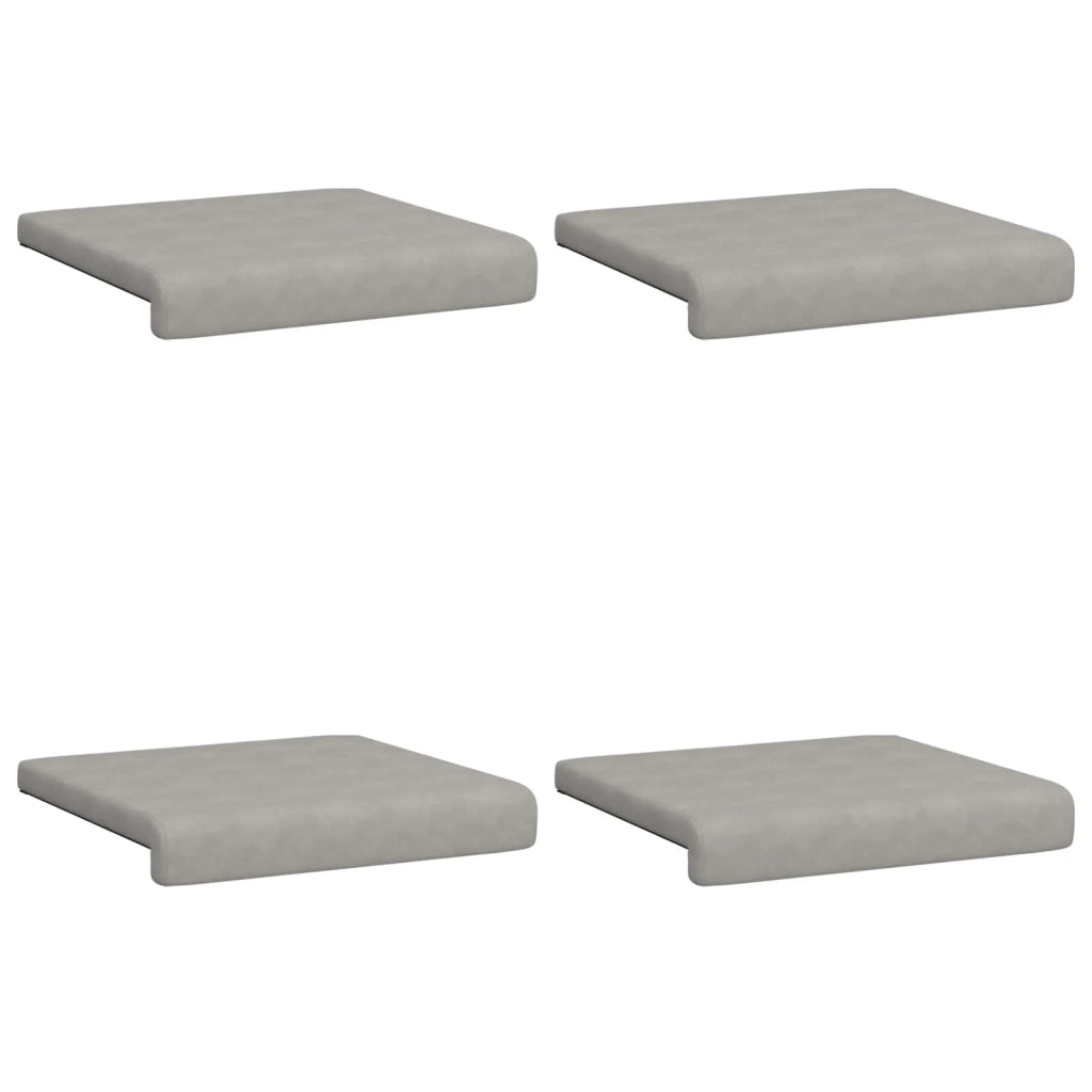 Cuscino per panchina 4 pcs Microfibra Grigio Chiaro 42043130