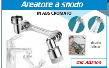 Rompigetto Areatore con Snodo in ABS Cromato Hidro AD-2000