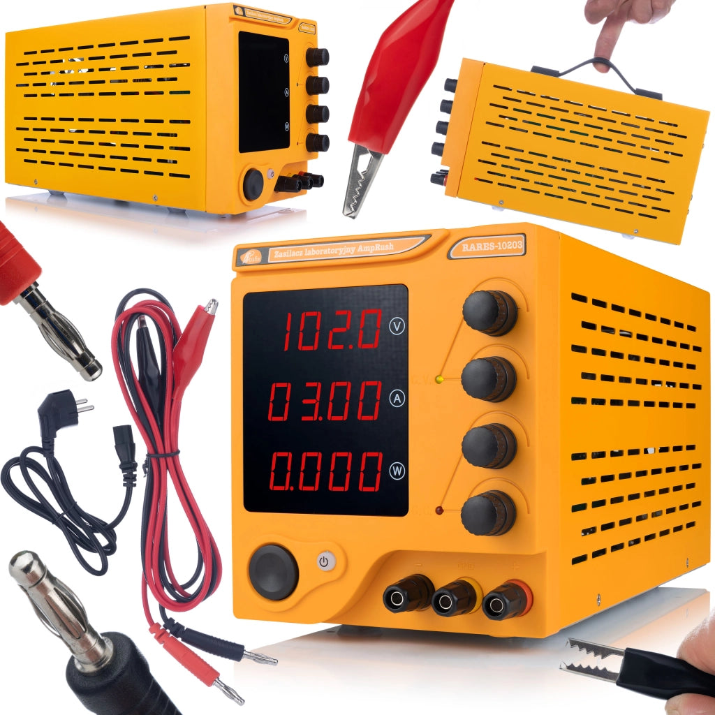 Alimentatore da Laboratorio AmpRush RARES-10203 102V 3A – Precisione Elevata | Display Chiaro | Protezione ROSFIX