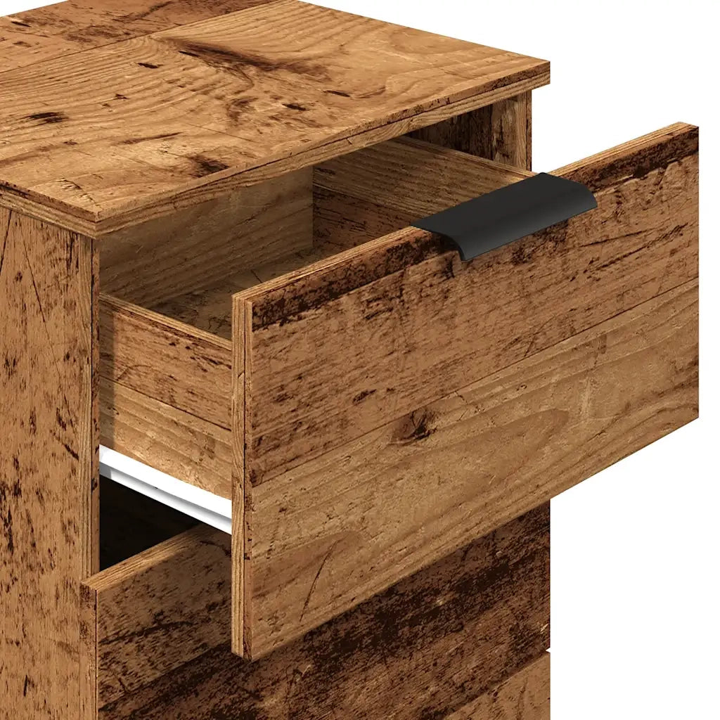 Comodino Legno Vecchio 40x36x65 cm in Legno Multistrato 856932