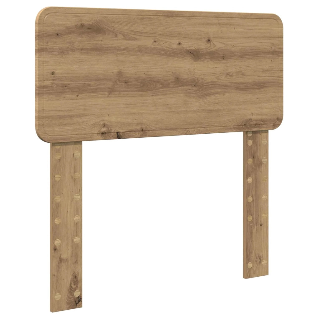 Letto singolo | Letto per adulti | Struttura del letto con testiera Rovere artigianale 90 x 200 cm