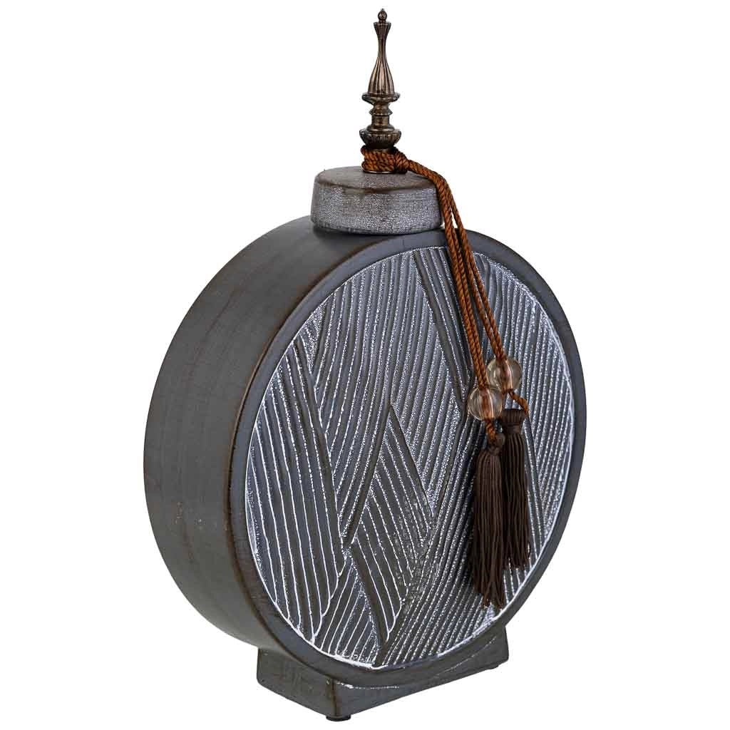 Vaso in ceramica marrone, 25x9x36h cm