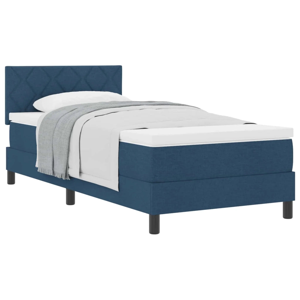 Letto a molle con materasso Blu 90 x 190 cm Tessuto 3338733