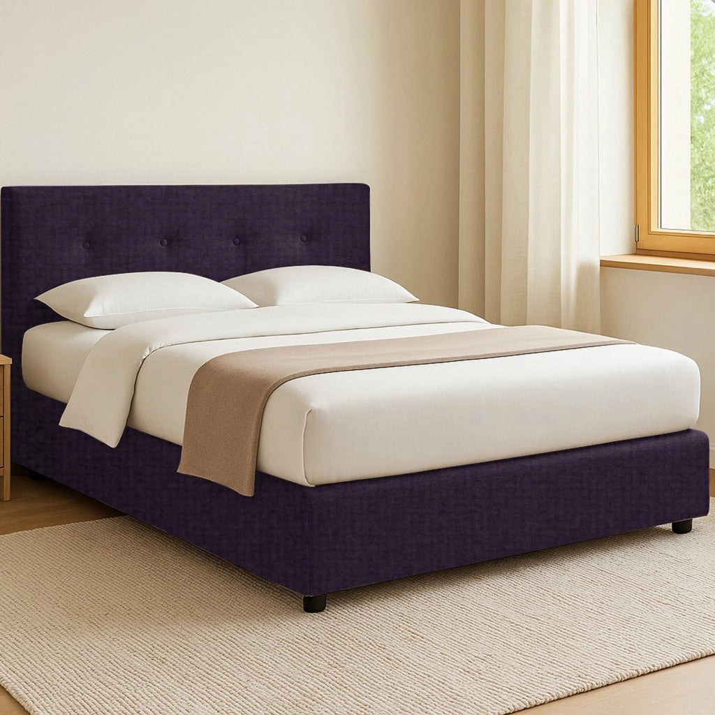 Ripon, Letto Singolo Sfoderabile Made in Italy, Viola
