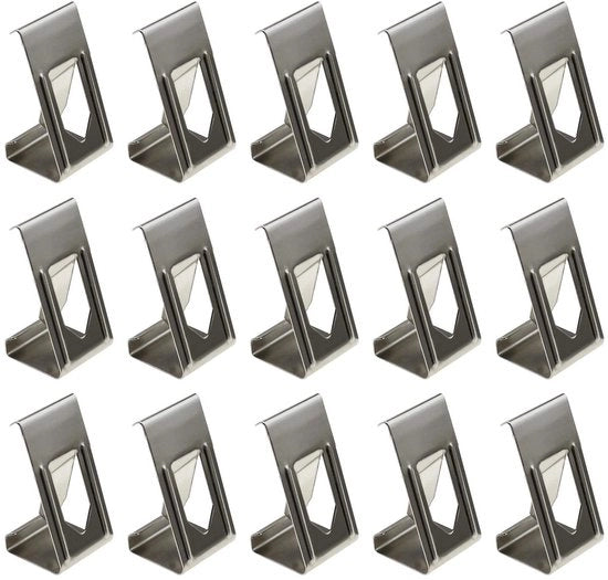 Clip per vetrata 50 pezzi - Clip per letto - 3D - Printer - Metallo - Argento - Facile da installare