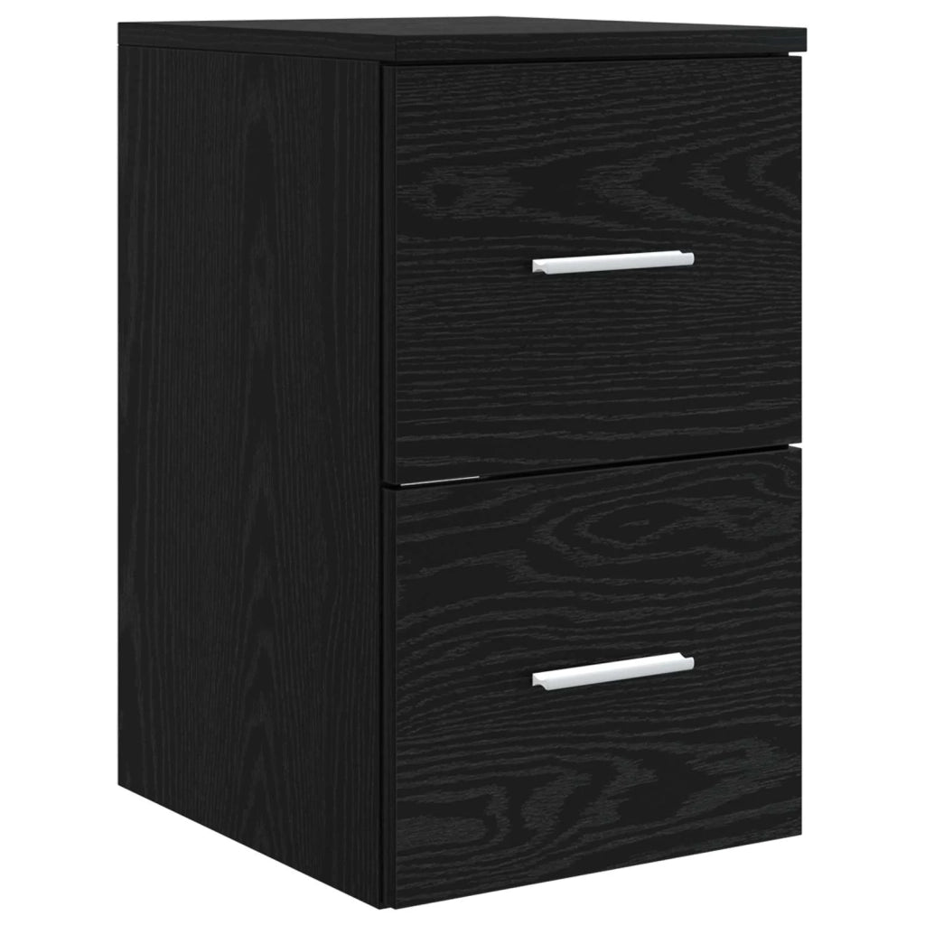 Set di mobili per il bagno 4 pz Rovere Nero 3406984