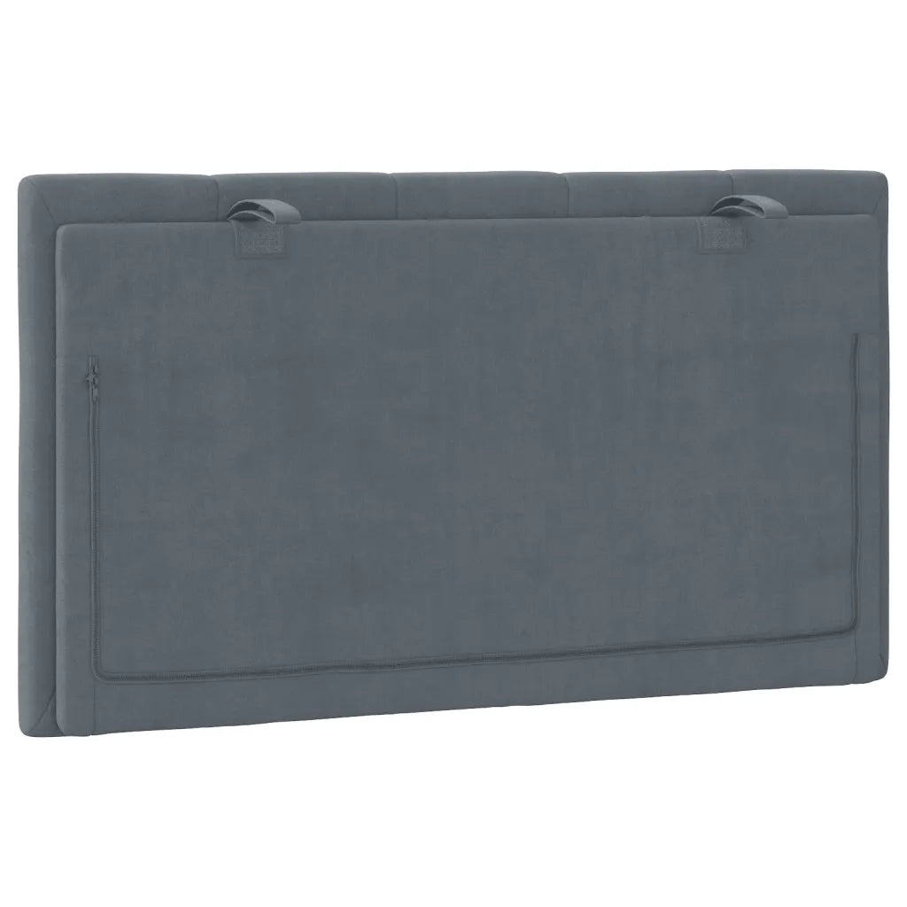 Cuscino Testiera Hanko Grigio Scuro 80 cm in Velluto 374644