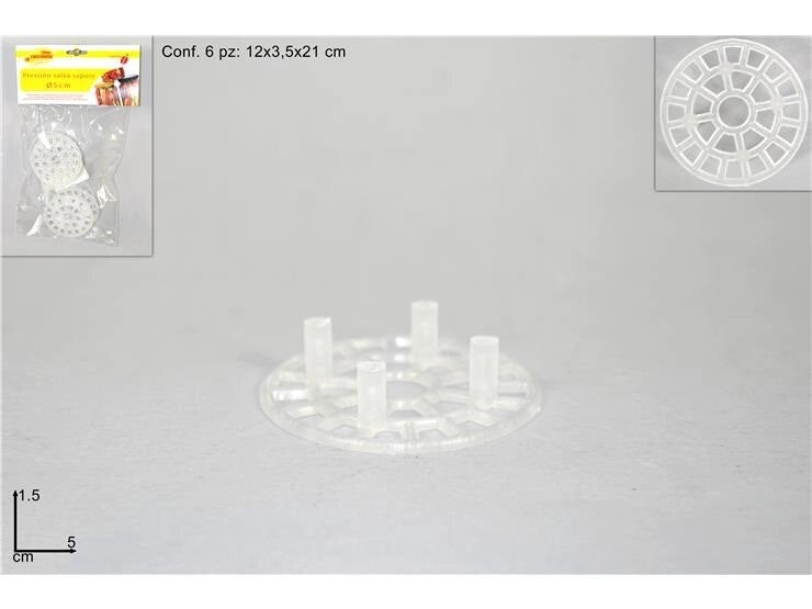 Set 6 Pezzi Pressello Salvagusto da Cucina 50 mm