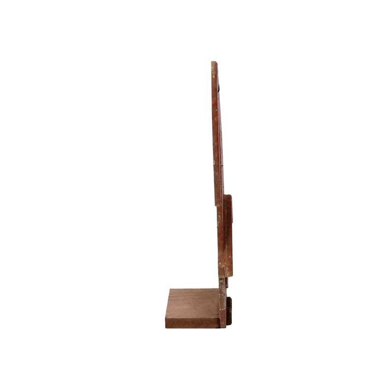 Gnomo legno ragazza rosso cm 18,5x7,5h30