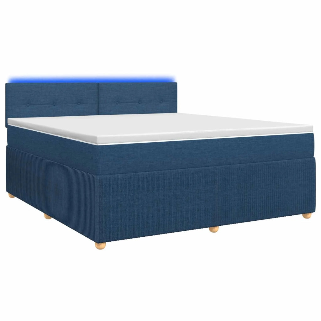 Letto box spring con materasso Blu 140 x 200 cm Tessuto 3452952