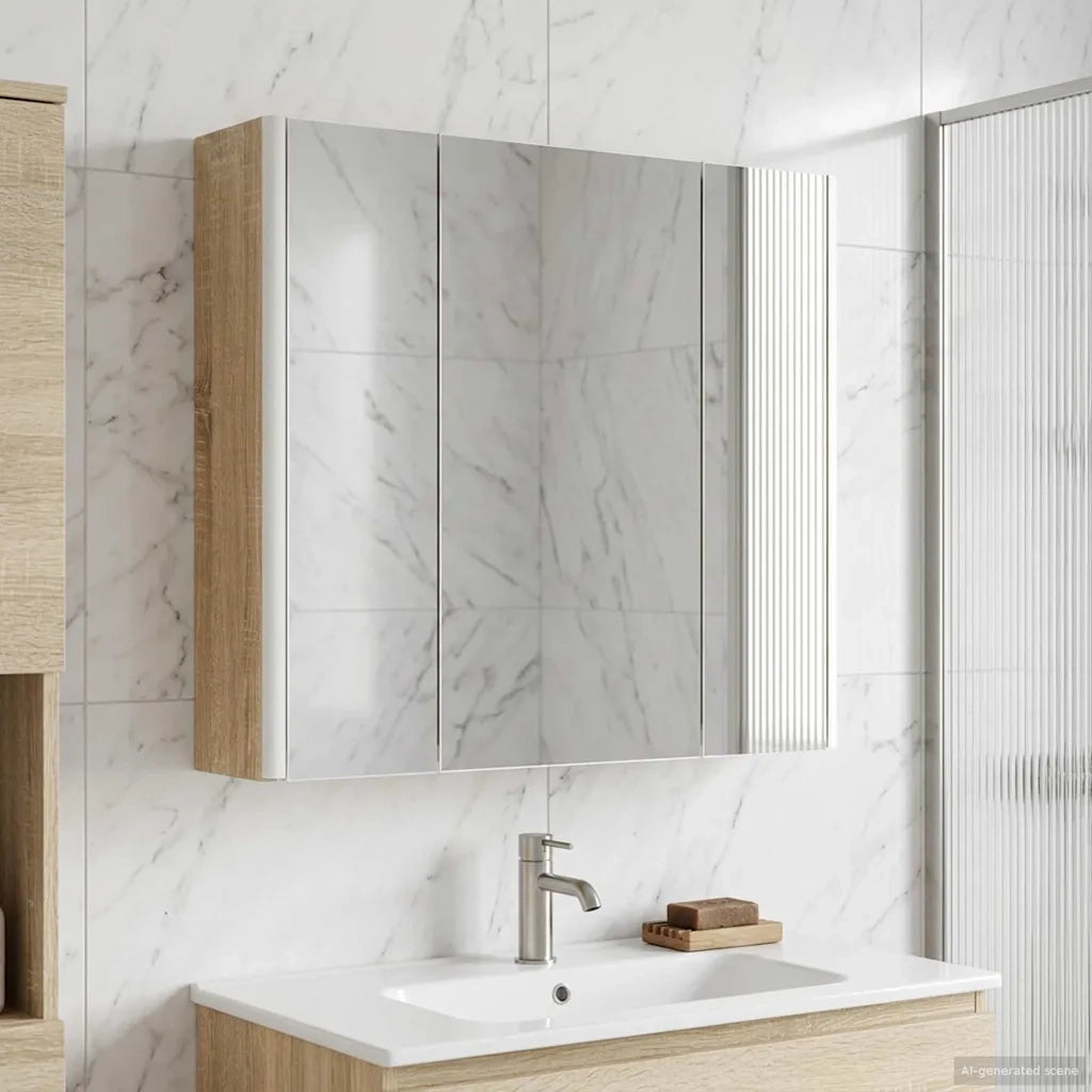 Mobiletto per specchio da bagno Rovere Sonoma 889249
