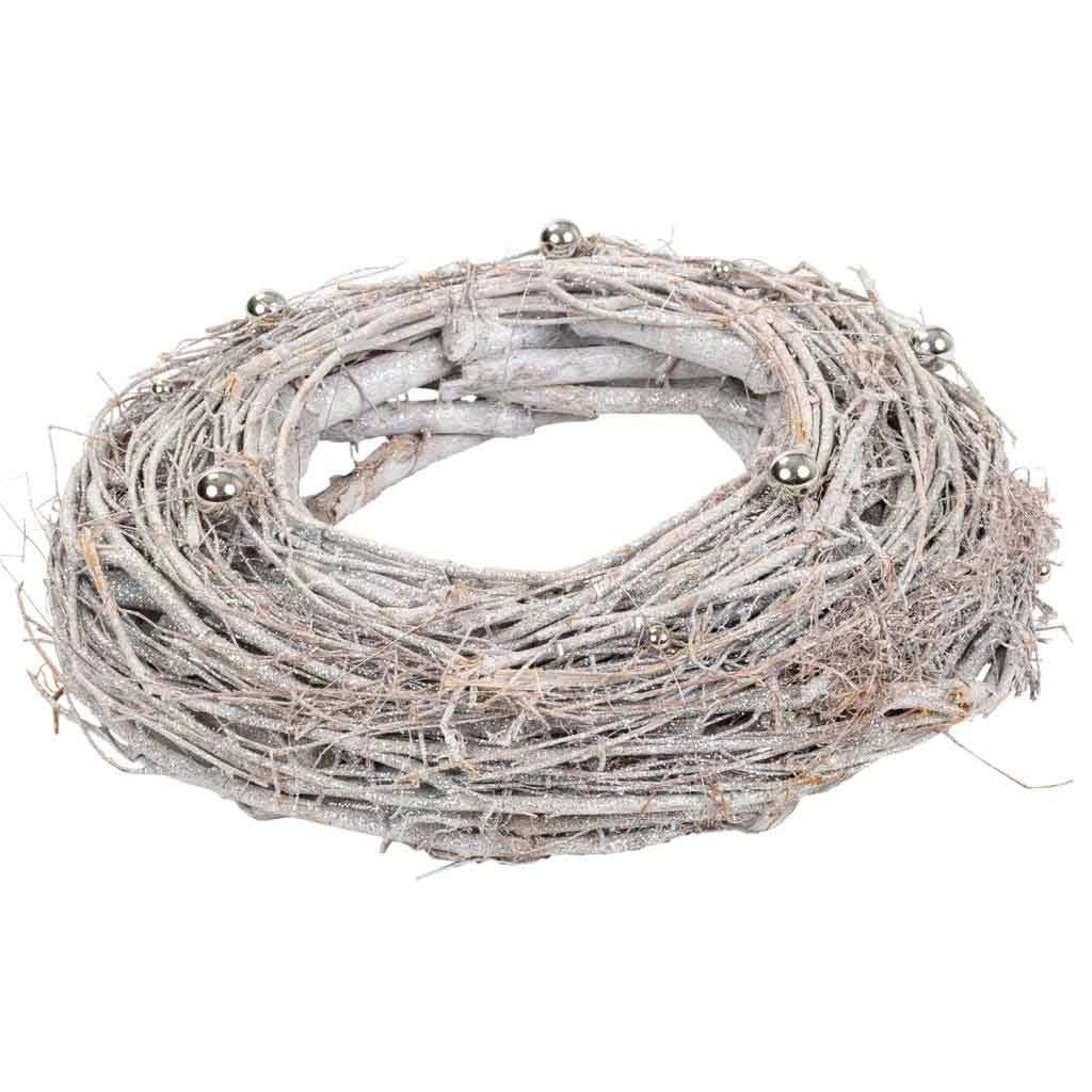 Ghirlanda decorativa in argento d30x6h