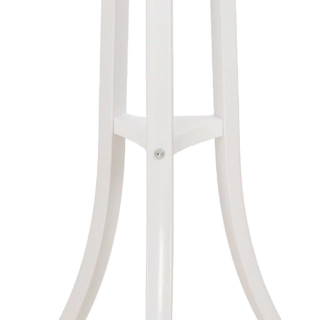 Perchero de metal blanco y 6 ganchos 177x63x51h cm