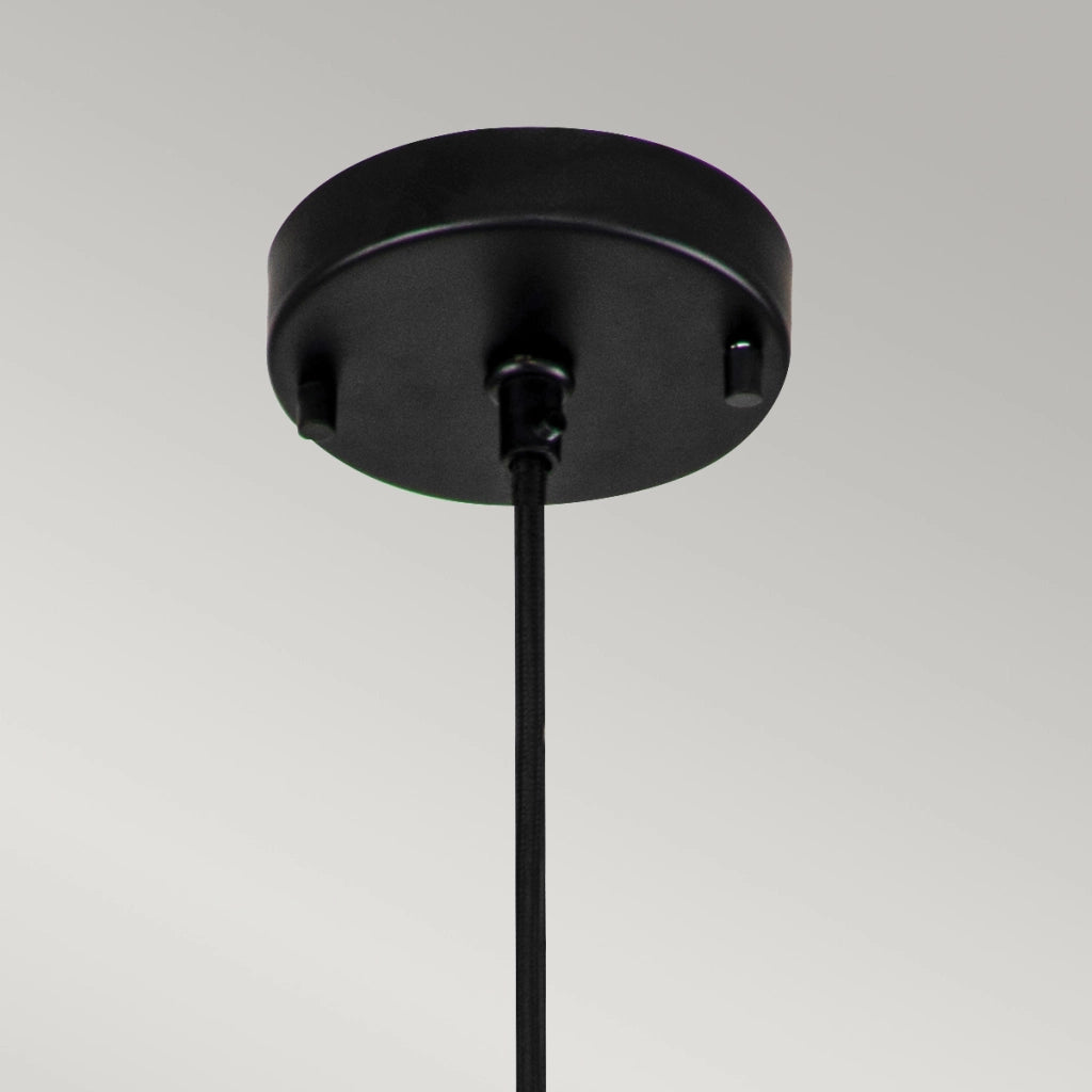 Lampada a sospensione Etoile Art Déco nera Ø13 Elstead