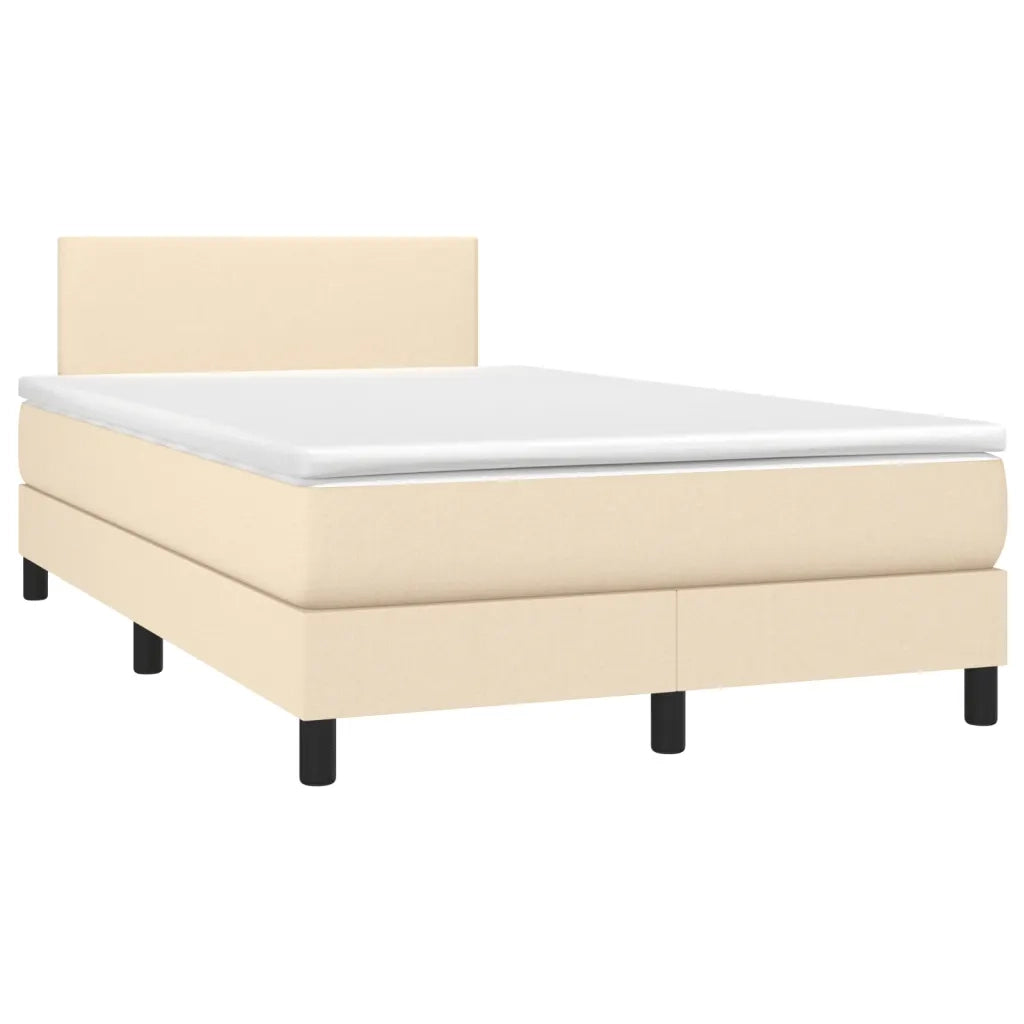 Giroletto a Molle con Materasso Crema 120x190 cm in Tessuto 3269714