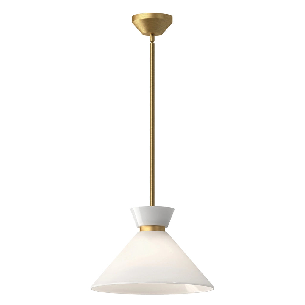 Sospensione Halston Alora Mood oro/opalino regolabile E27 Ø36