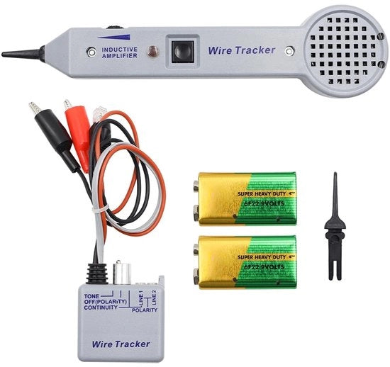 Testatore di cavi RJ45 con tracciamento cavi preciso - Generatore di test per cavi - Disegno compatto - Inclusa custodia di trasporto - Fattore di forma in fibra di carbonio duratura