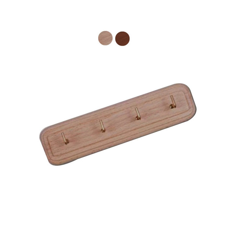 Gancio Strofinacci 4P Noce Scuro Cm 18,0X5,0 Jumbo