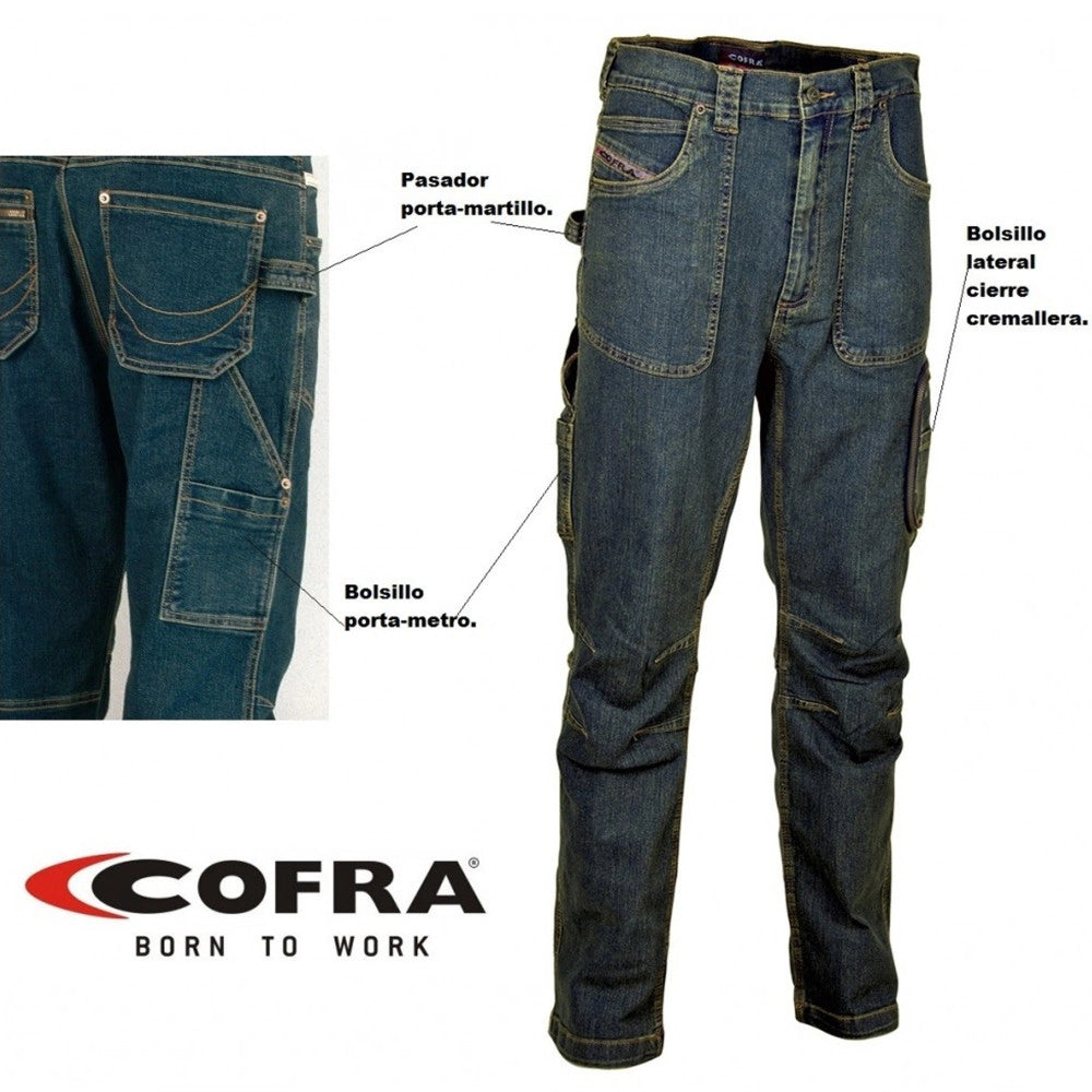 Trade Shop - Jeans Barcelona Cofra Pantalone Da Lavoro Elasticizzato Antinfortunistica -    54