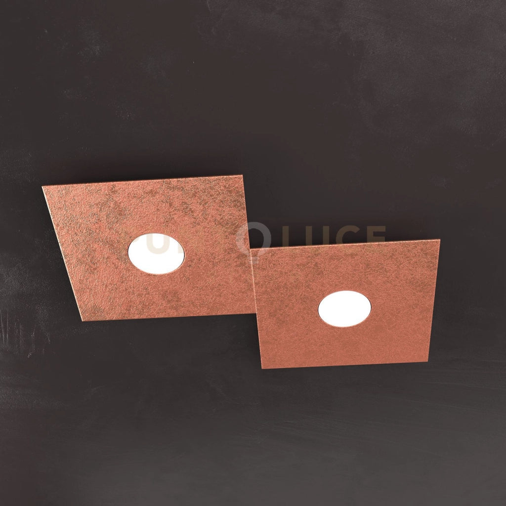 ECCENTRIC APPLIQUE-PLAFONIERA 2 LUCI FOGLIA RAME 1156-2L-FR