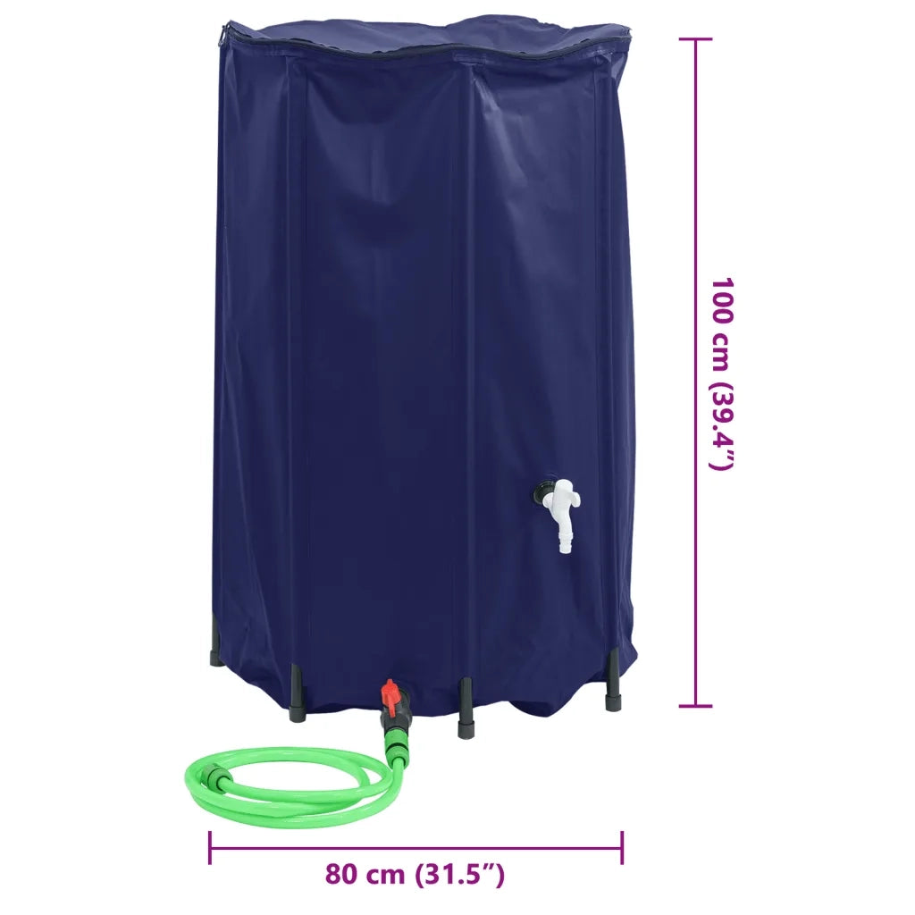 Serbatoio Acqua con Rubinetto Pieghevole 500 L in PVC 155996