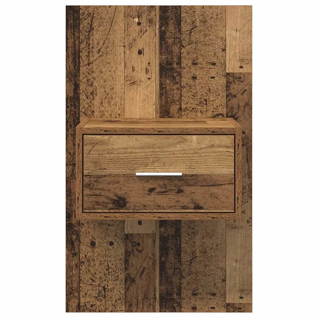 Set di 2 Comodini | Armadio da Notte | Mobiletto da notte Legno vecchio 50 x 32,5 x 80cm