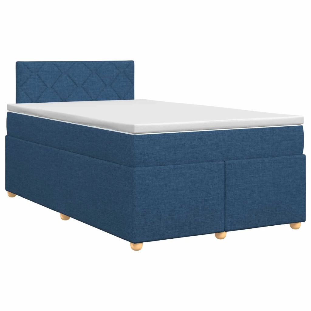 Letto box spring con materasso Blu 120 x 190 cm Tessuto 3450922