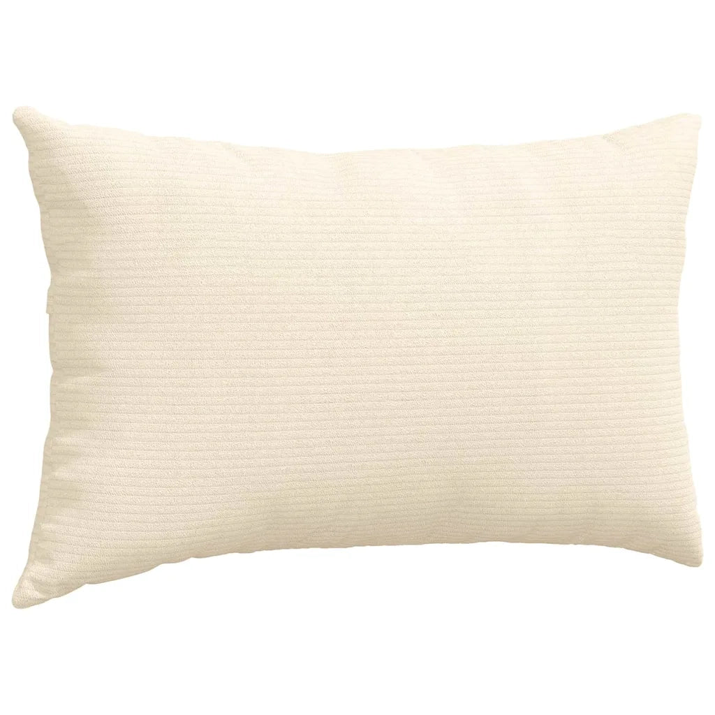 Cuscini da Divano 2 pz-Set di 2 Cuscini per Sofa Crema 50 x 30 cm Tessuto in Cords 151377