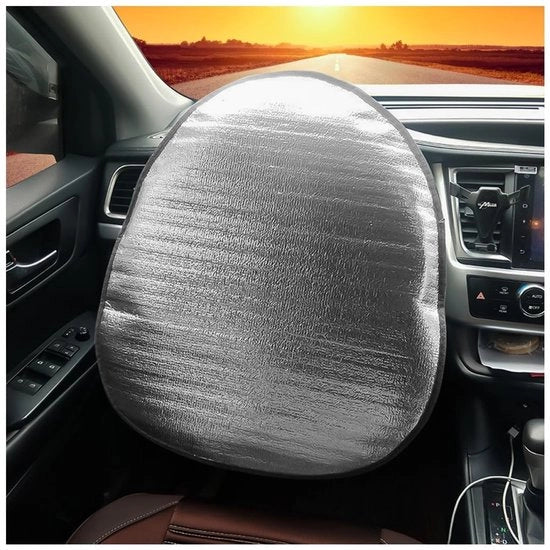 Cuscino di guida con protezione termica - 44 x 50 cm - Resistente ai raggi UV - Universale - Schiuma a cellule di perla - Duraturo e isolante - Copertura del volante
