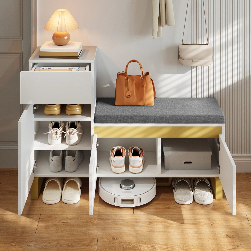 Armadio per scarpe a pi¨´ livelli - Zephmum - Con cassetti e ante, grande capacit¨¤