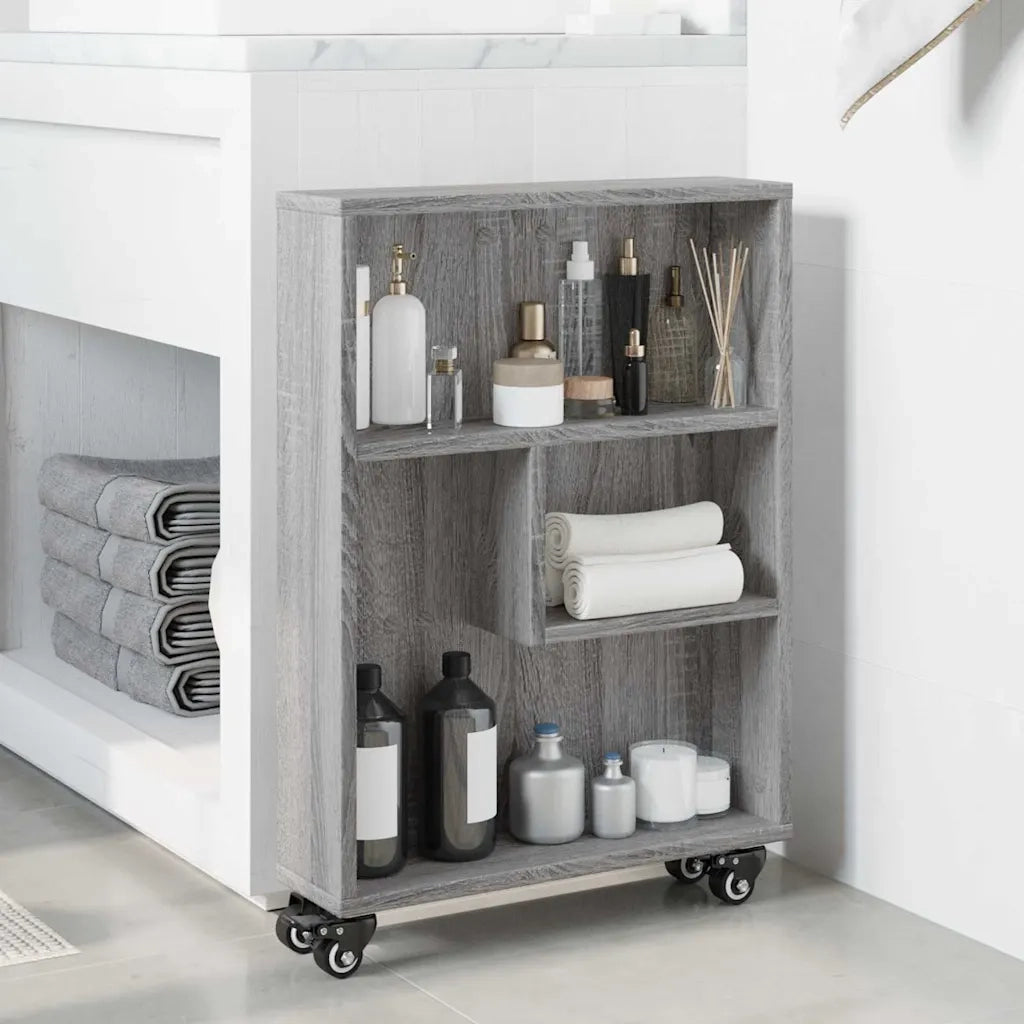 Carrello Stretto Grigio Sonoma 48x13x68 cm in Truciolato CFW5233766