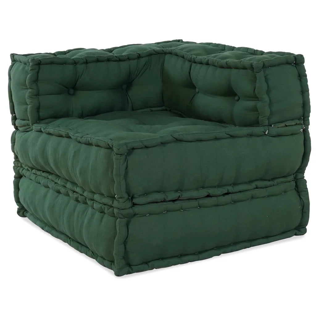 Divano modulare 3 pcs Verde Tessuto 3315077