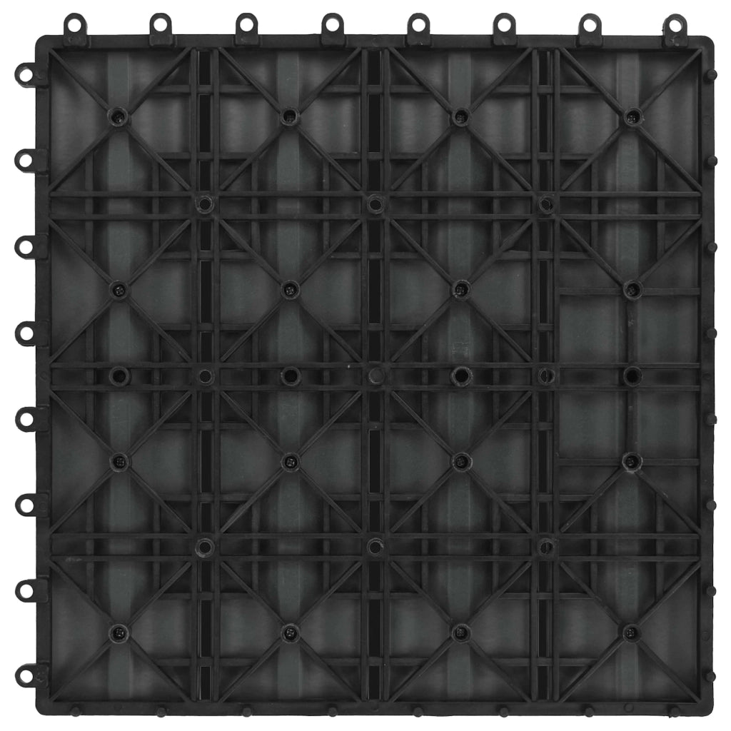 Piastrella per Decking Design 3D 11 pz Nero 30 x 30 cm WPC CFW9381867