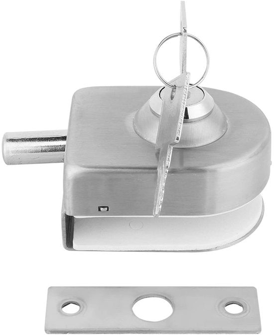 Chiusura in Vetro per Porta - Slot in Acciaio Inossidabile - Montaggio per Chiave - Set di Montaggio - Diametro 10-12mm - Duraturo e Resistente alla Corrosione