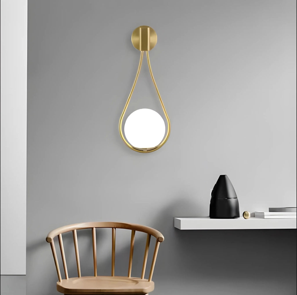 Lampada Da Parete G094-1w Gold White