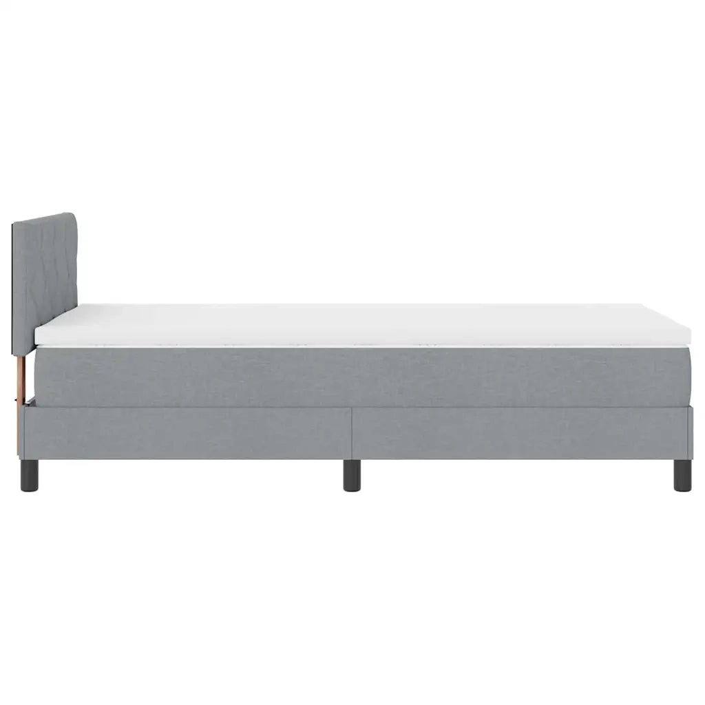Letto a molle con testiera Grigio chiaro 90 x 200 cm Tessuto 3338734