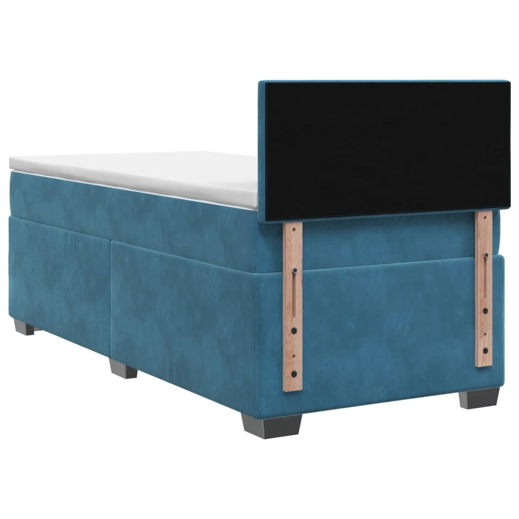 Letto box spring con materasso Blu Scuro 90 x 200 cm Velluto 3450636