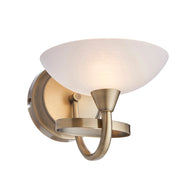 Applique Cagney Endon ottone anticato vetro bianco G9