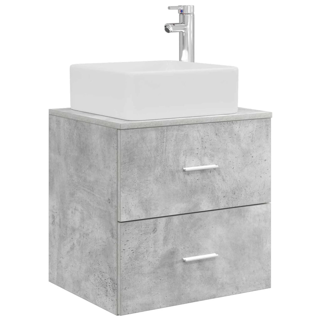 Set di mobili per il bagno 5 pz Grigio Cemento 3406850