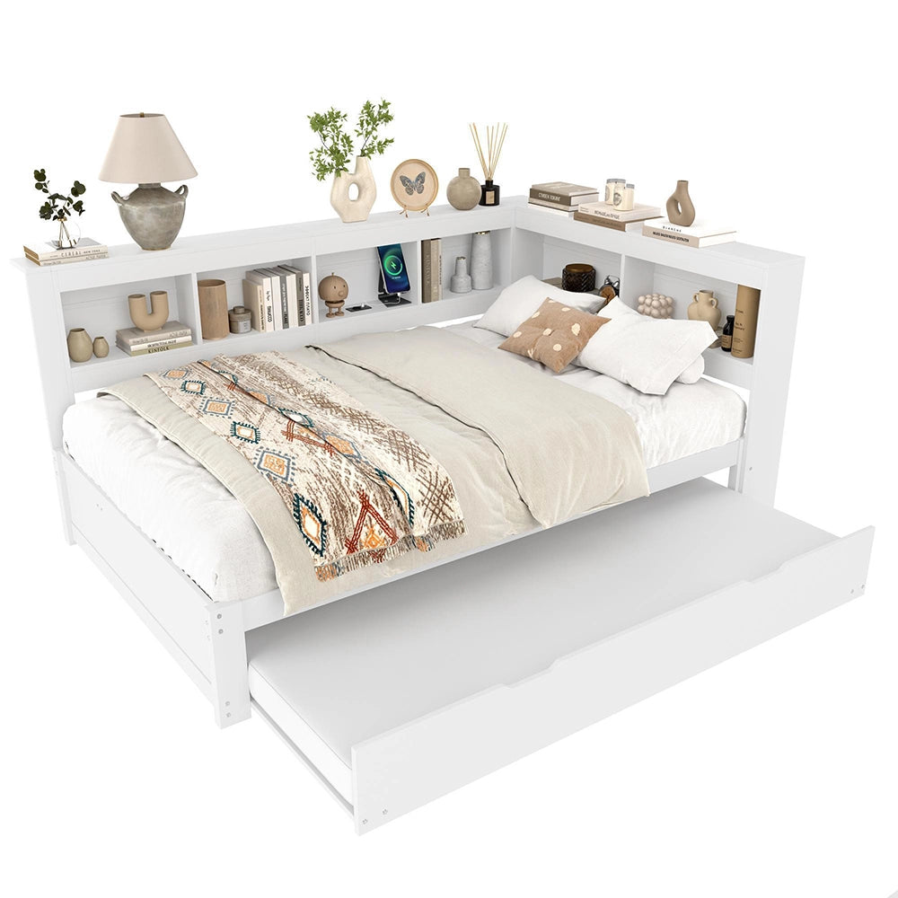 Divano letto 140x200cm?- Xylo - gigogne USB bianco