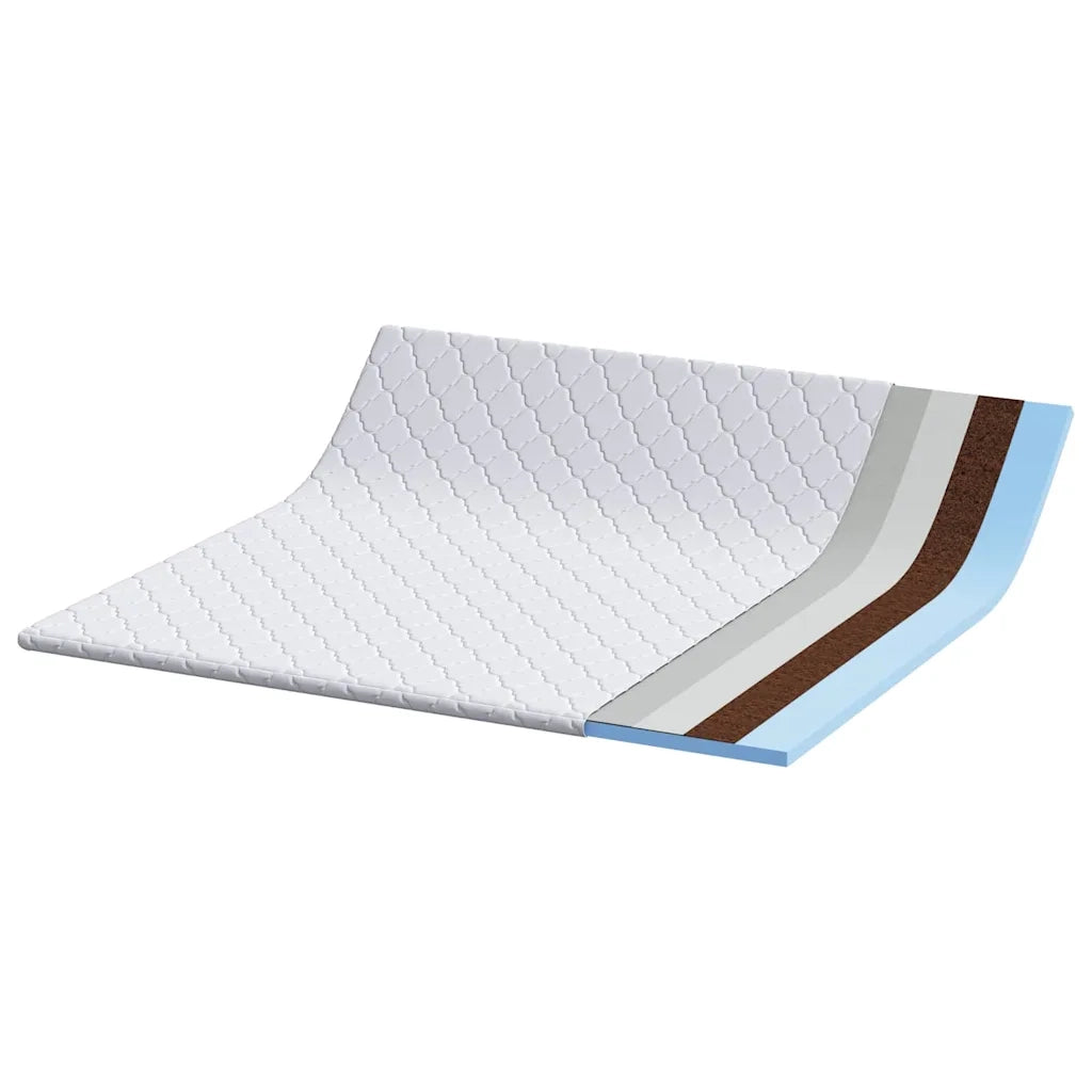 Topper al cocco Bianco 200 x 200 cm Tessuto Jacquard 4106400