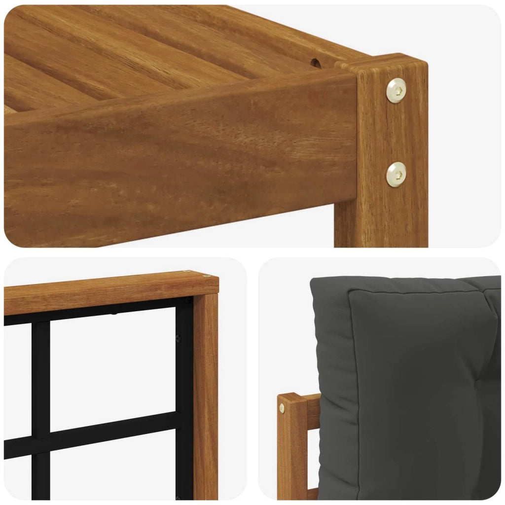 Set di divani da esterno con cuscino 4 pcs Naturale e Antracite 3367415
