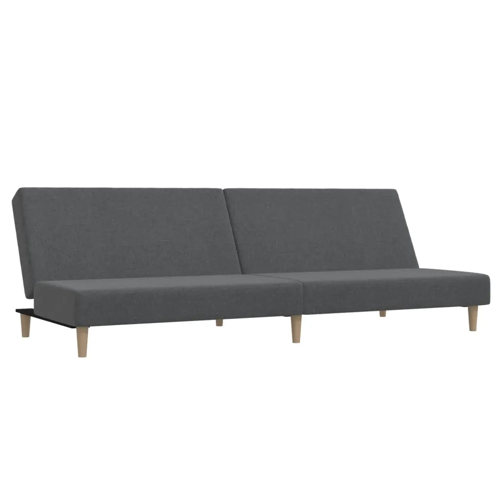 Divano Letto a 2 Posti Grigio Chiaro in Tessuto 375723
