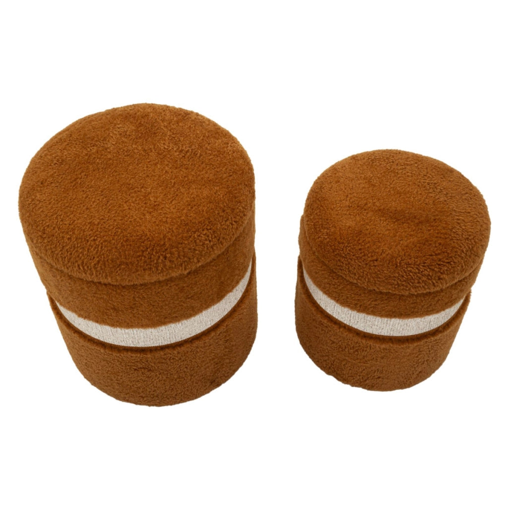 Pouf VKH721, Marrone, MDF, 47x40x40 cm