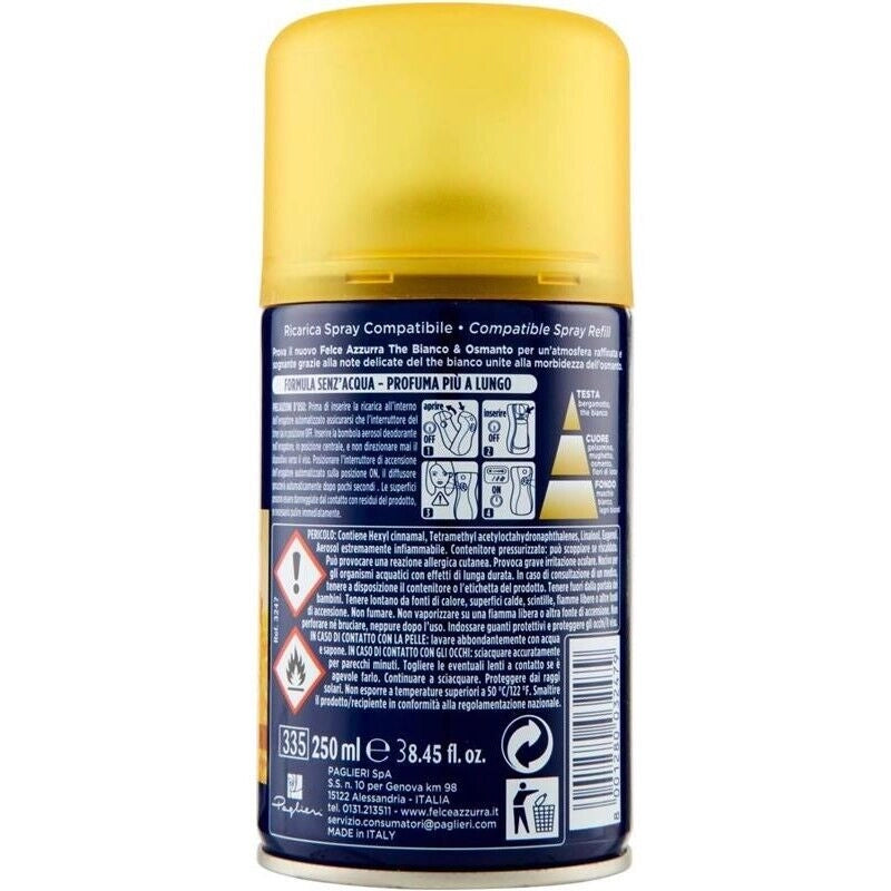 FELCE AZZURRA PROFUMATORE PER AMBIENTE AUTOMATICO RICARICA DA 250 ML FRAGRANZA THE BIANCO