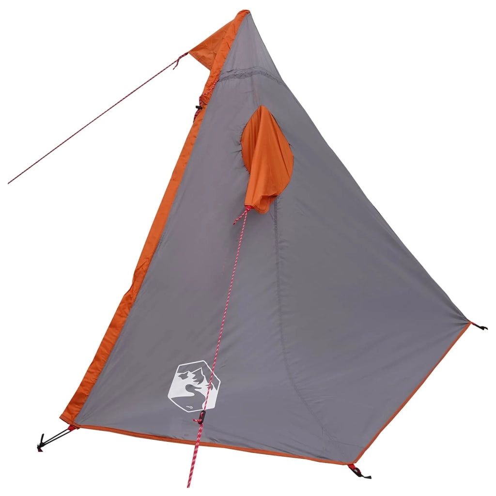 Poncho da pioggia 2-in-1 con cappuccio Grigio e arancione