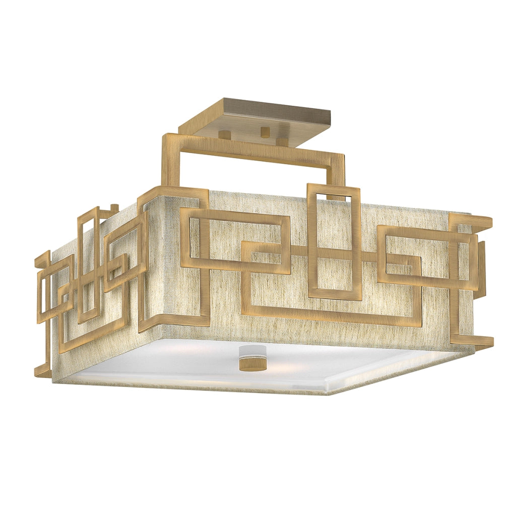 Plafoniera Lanza bronzo spazzolato 3xE27 60W Hinkley