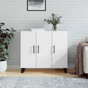 Credenza Bianca 90x34x80 cm in Legno Multistrato 828132