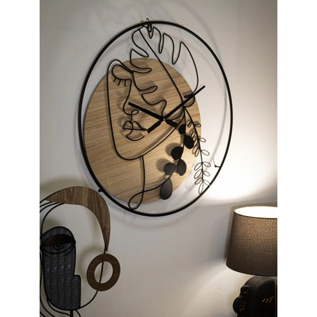 Orologio da Parete VKH268, Marrone, Metallo, 60x2x60 cm