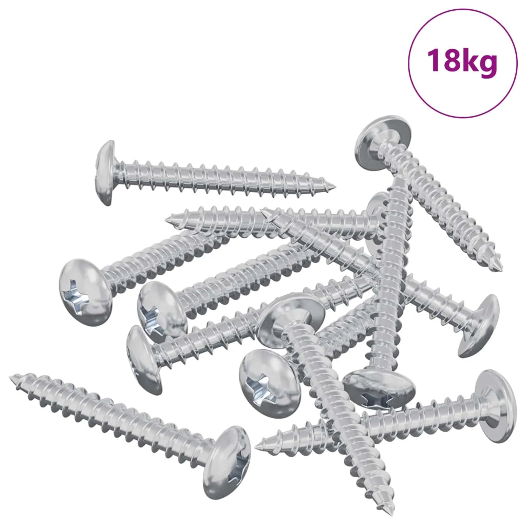 Viti in Legno 8451 pcs Argento Acciaio 864531